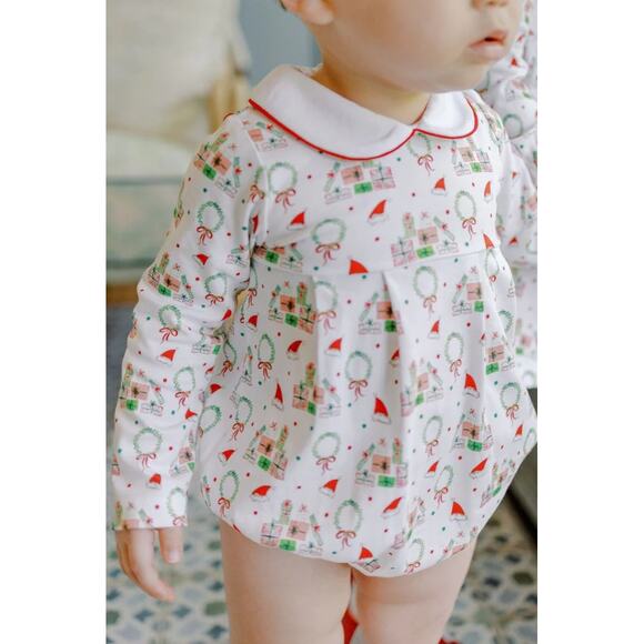 The Proper Peony Other - THE‎ PROPER PEONY Deck the Halls Boy Bubble 3mo NWT